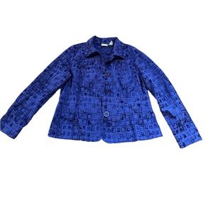 Chicos Bright Purple/Blue Blazer SIZE 2